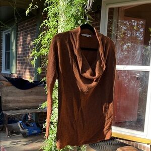 Cozy Brown Cowl Neck Sweater by Loft